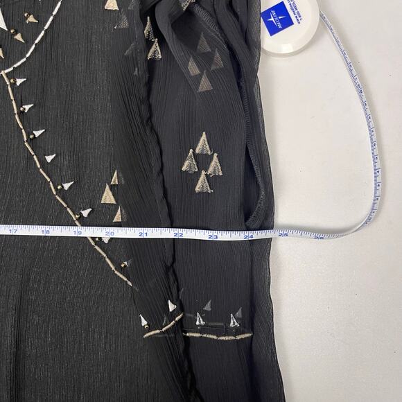 Lane Bryant Womens Swim Cover Up SZ 18/20 Black Boho Aztec Beach Resort Summer - Picture 9 of 9